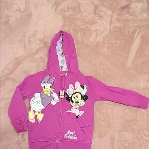 Disney Kids Purple Hoodie with Minnie and Daisy